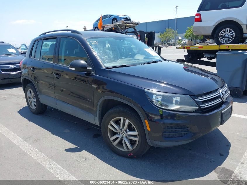 2016 VOLKSWAGEN TIGUAN S - WVGBV7AX2GW574343