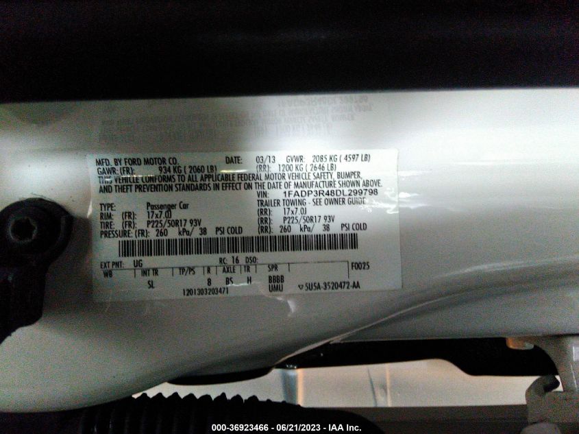 2013 FORD FOCUS ELECTRIC - 1FADP3R48DL299798