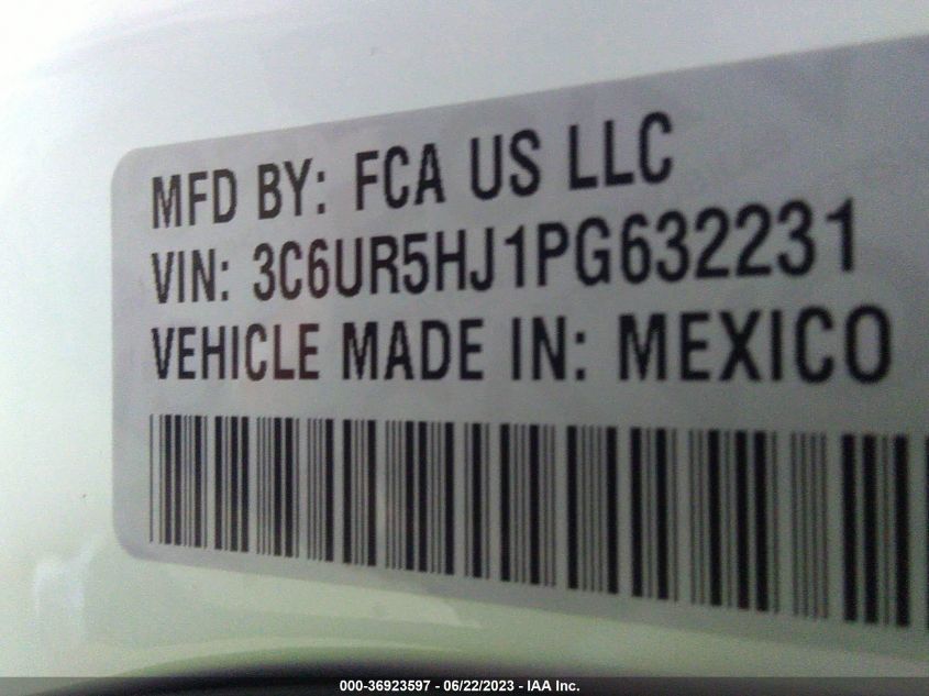 2023 RAM 2500 TRADESMAN - 3C6UR5HJ1PG632231