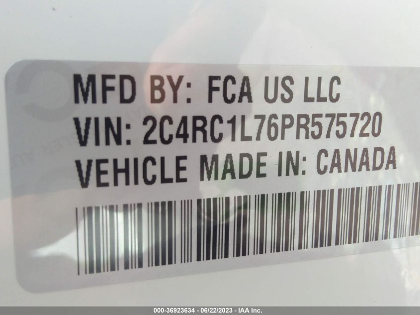 2023 CHRYSLER PACIFICA - 2C4RC1L76PR575720