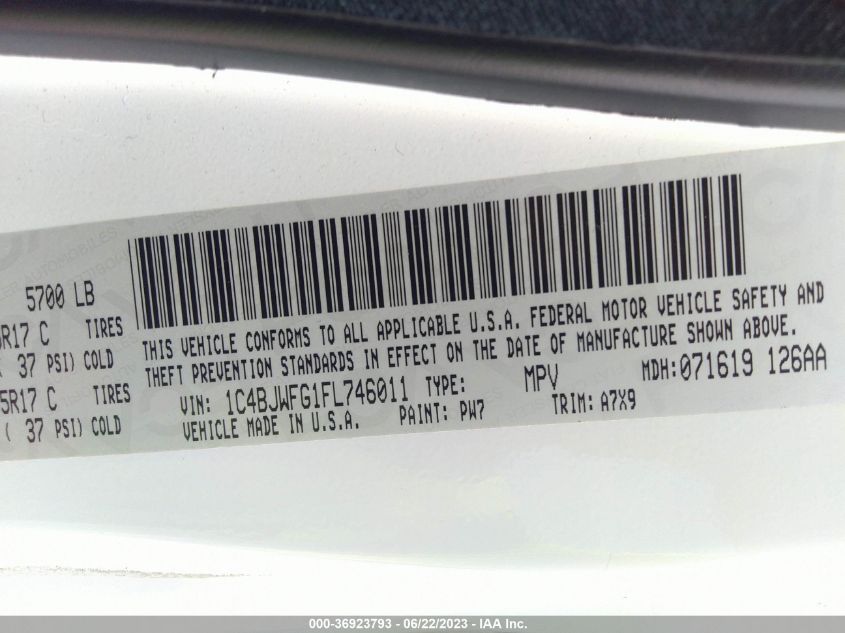 2015 JEEP WRANGLER UNLIMITED RUBICON - 1C4BJWFG1FL746011