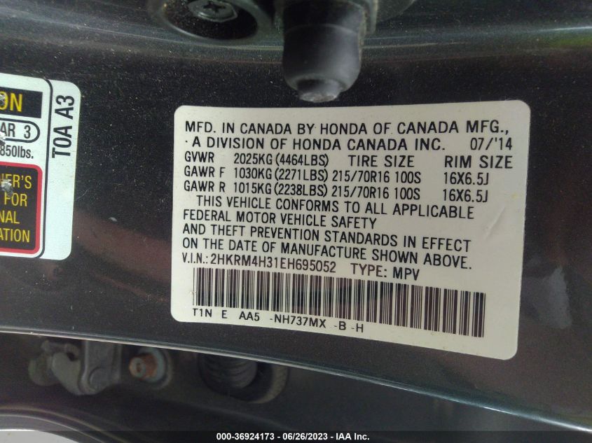 2014 HONDA CR-V LX - 2HKRM4H31EH695052