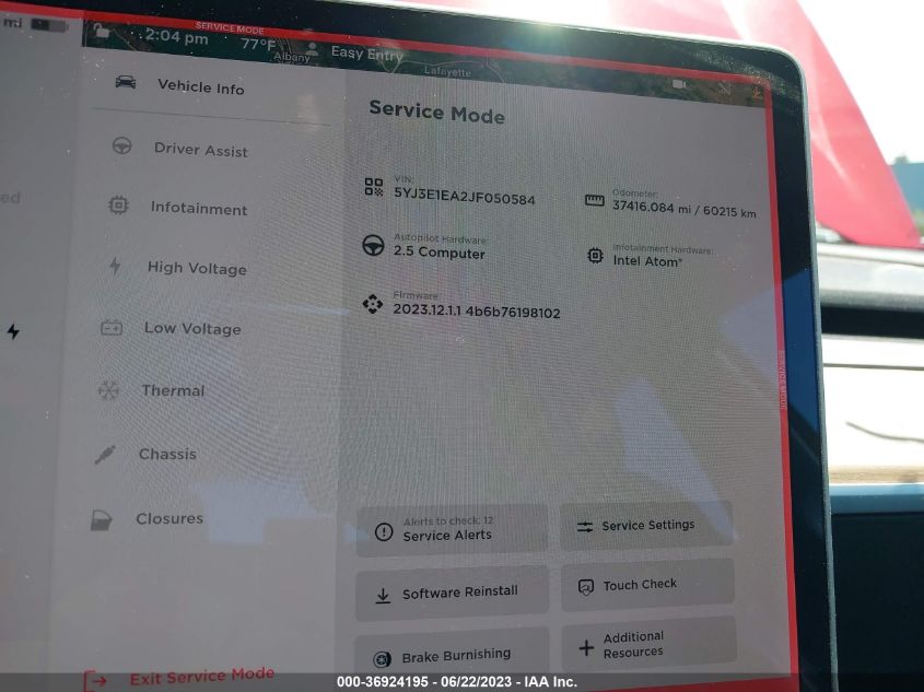 2018 TESLA MODEL 3 RANGE BATTERY - 5YJ3E1EA2JF050584