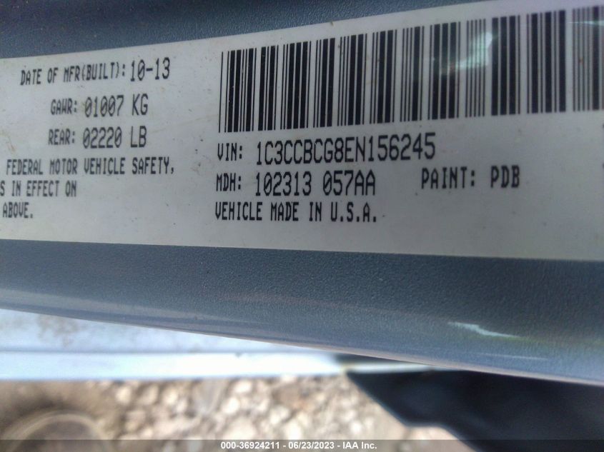 2014 CHRYSLER 200 LIMITED - 1C3CCBCG8EN156245