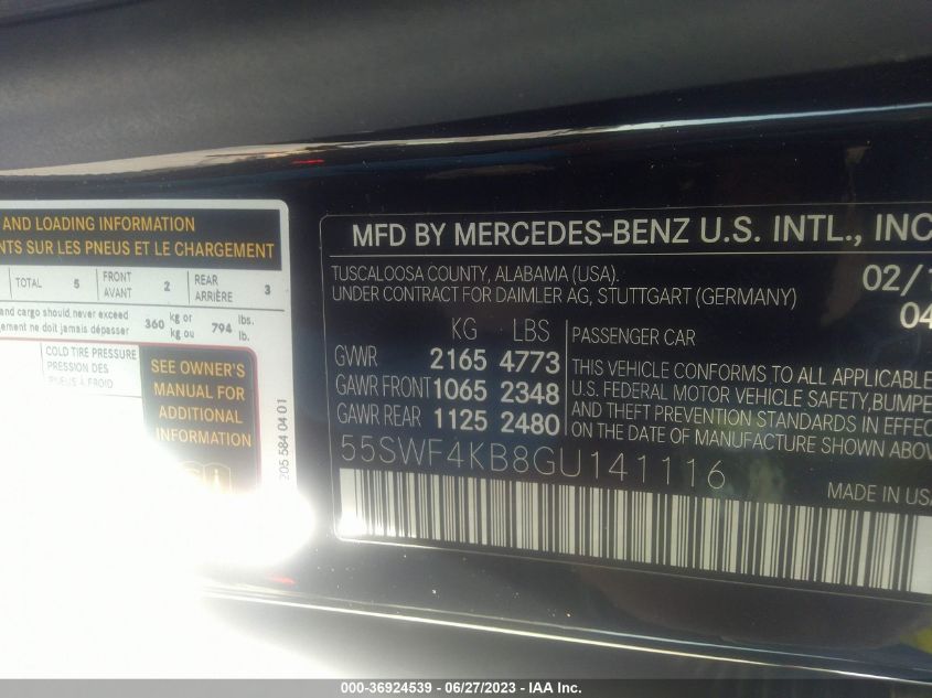 2016 MERCEDES-BENZ C-CLASS C 300 - 55SWF4KB8GU141116
