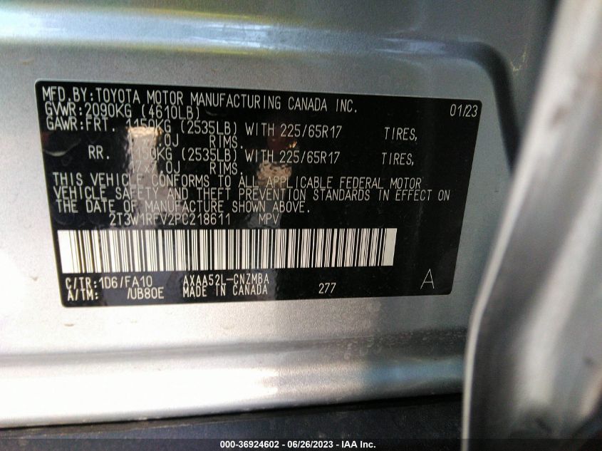 2023 TOYOTA RAV4 XLE - 2T3W1RFV2PC218611