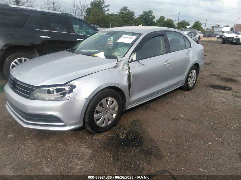 2015 VOLKSWAGEN JETTA SEDAN 2.0L S W/TECHNOLOGY - 3VW2K7AJ4FM284903