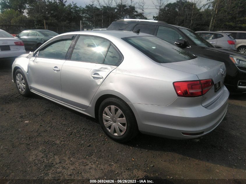 2015 VOLKSWAGEN JETTA SEDAN 2.0L S W/TECHNOLOGY - 3VW2K7AJ4FM284903