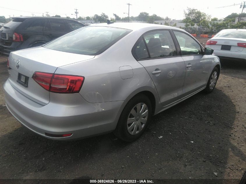 2015 VOLKSWAGEN JETTA SEDAN 2.0L S W/TECHNOLOGY - 3VW2K7AJ4FM284903