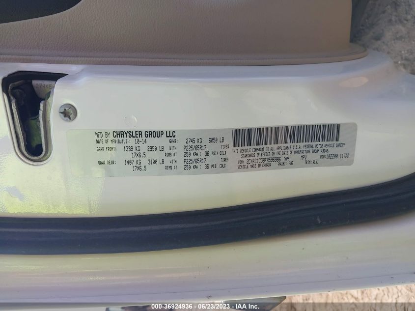 2015 CHRYSLER TOWN & COUNTRY TOURING L - 2C4RC1CG8FR596986