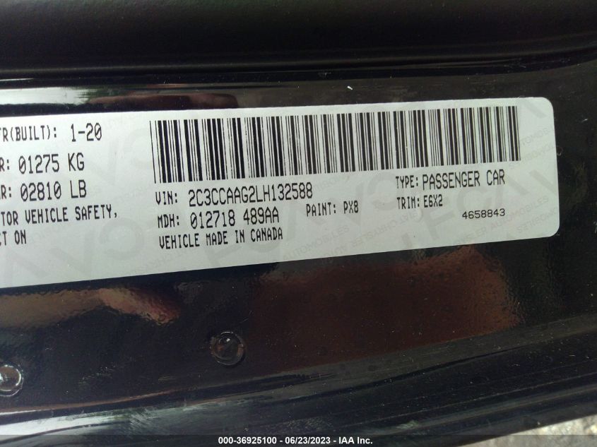 2020 CHRYSLER 300 TOURING L - 2C3CCAAG2LH132588