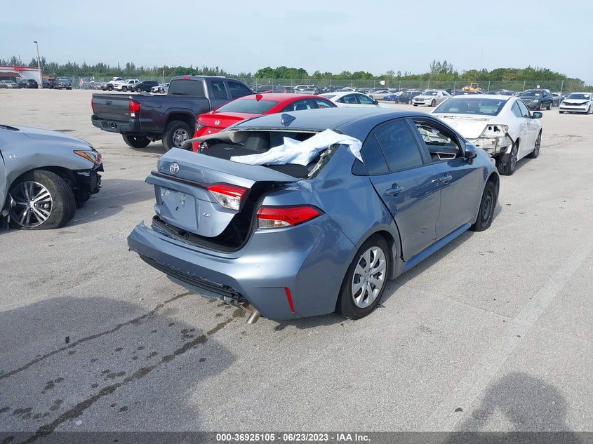 VIN JTDEPMAE3NJ203145 2022 TOYOTA COROLLA LE