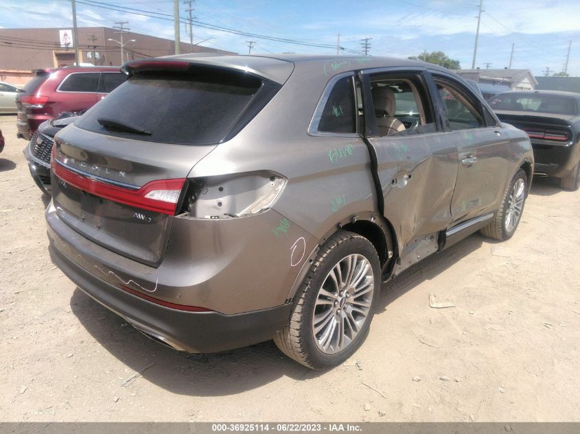 2016 LINCOLN MKX RESERVE - 2LMTJ8LRXGBL44298