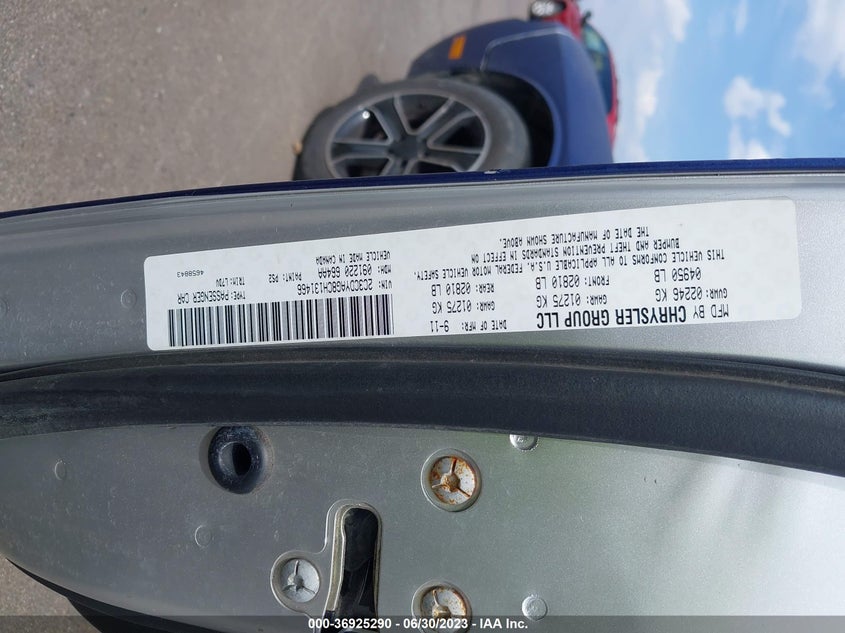 2012 DODGE CHALLENGER VIN: 2C3CDYAG8CH131466