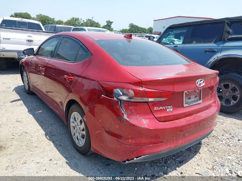 2017 HYUNDAI ELANTRA SE - KMHD74LF8HU371783