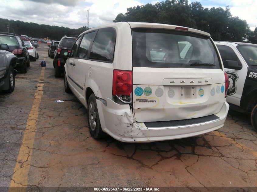 2013 DODGE GRAND CARAVAN AMERICAN VALUE PKG - 2C4RDGBG4DR530739