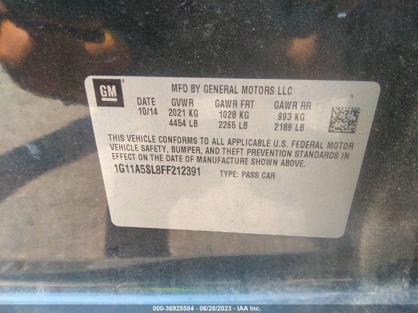 2015 CHEVROLET MALIBU LS - 1G11A5SL8FF212391