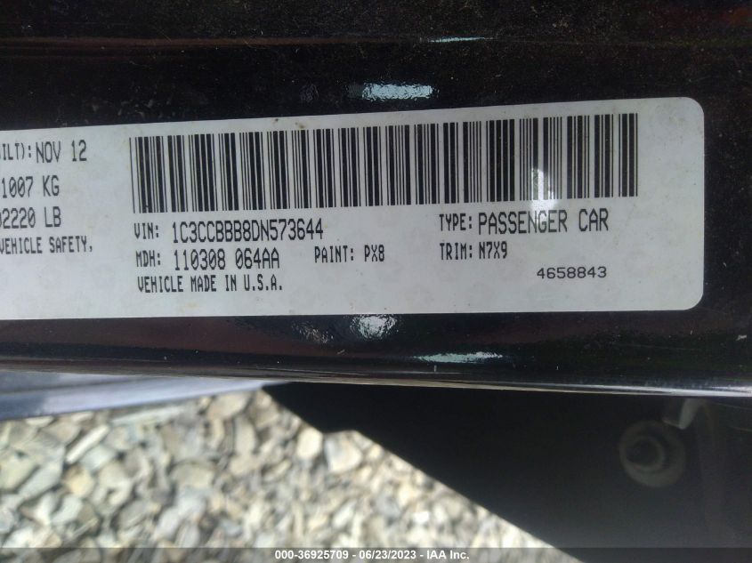 2013 CHRYSLER 200 TOURING - 1C3CCBBB8DN573644