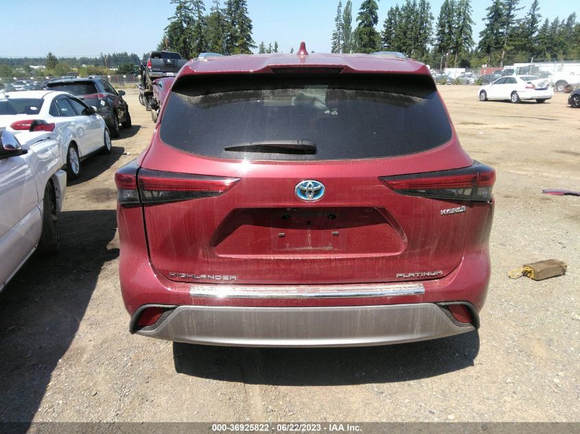 2021 TOYOTA HIGHLANDER HYBRID PLATINUM - 5TDEBRCH5MS024545