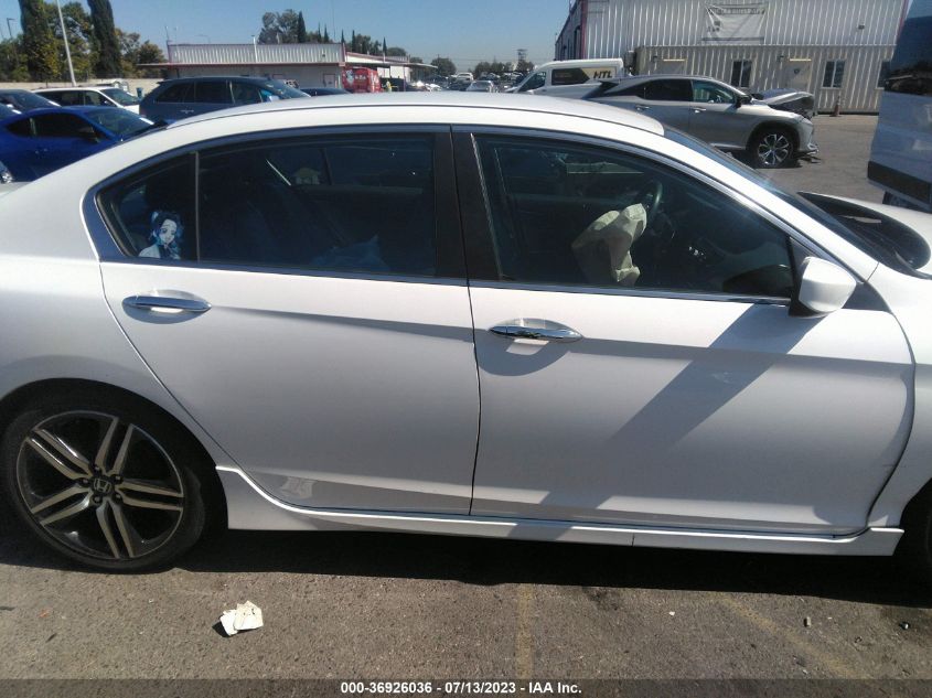 2016 HONDA ACCORD SEDAN SPORT - 1HGCR2F60GA087480
