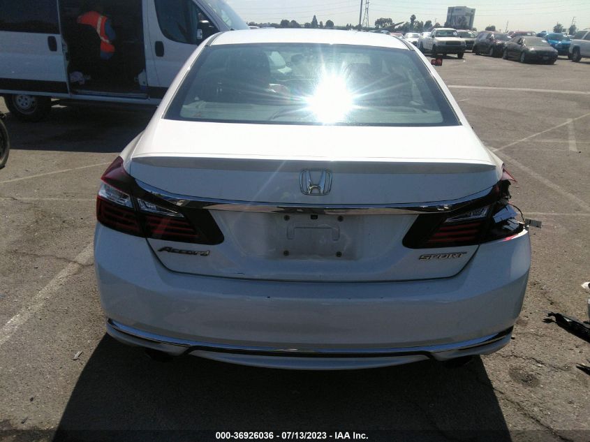 2016 HONDA ACCORD SEDAN SPORT - 1HGCR2F60GA087480