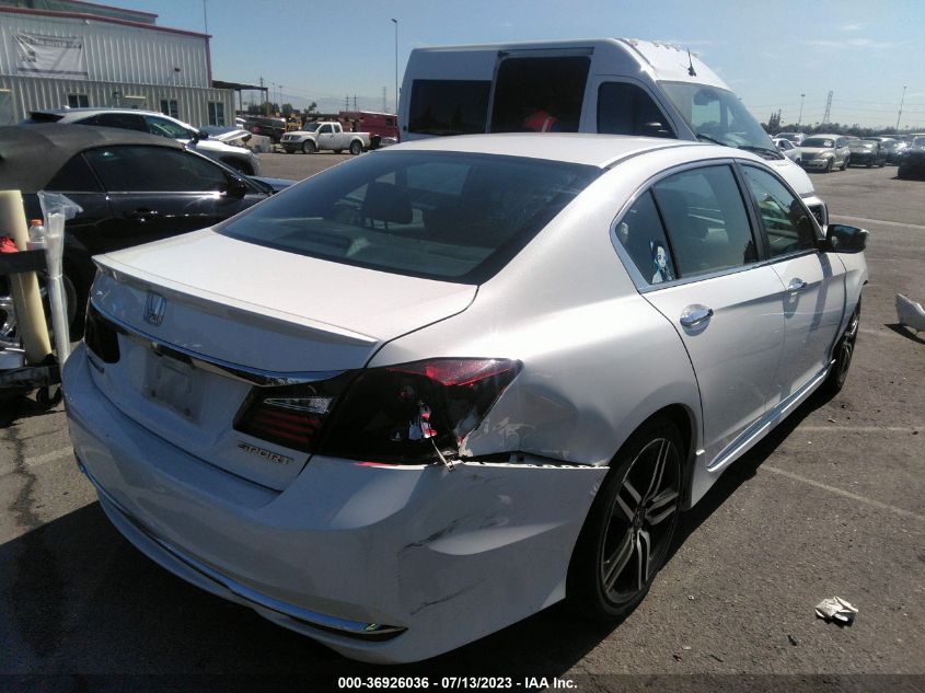 2016 HONDA ACCORD SEDAN SPORT - 1HGCR2F60GA087480