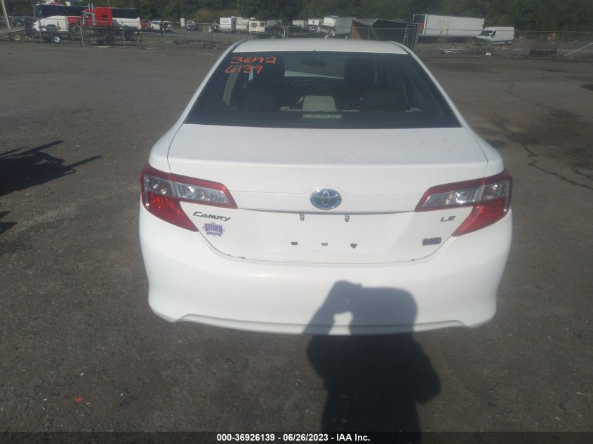 2013 TOYOTA CAMRY HYBRID LE/XLE - 4T1BD1FK6DU072374