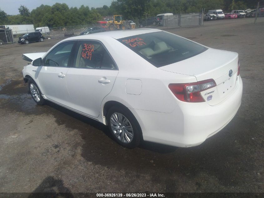 2013 TOYOTA CAMRY HYBRID LE/XLE - 4T1BD1FK6DU072374