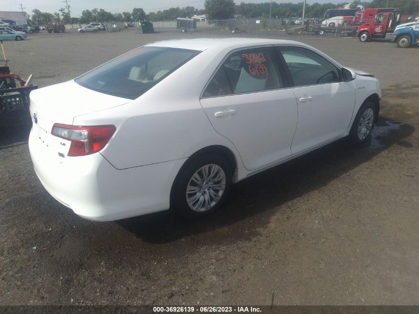 2013 TOYOTA CAMRY HYBRID LE/XLE - 4T1BD1FK6DU072374