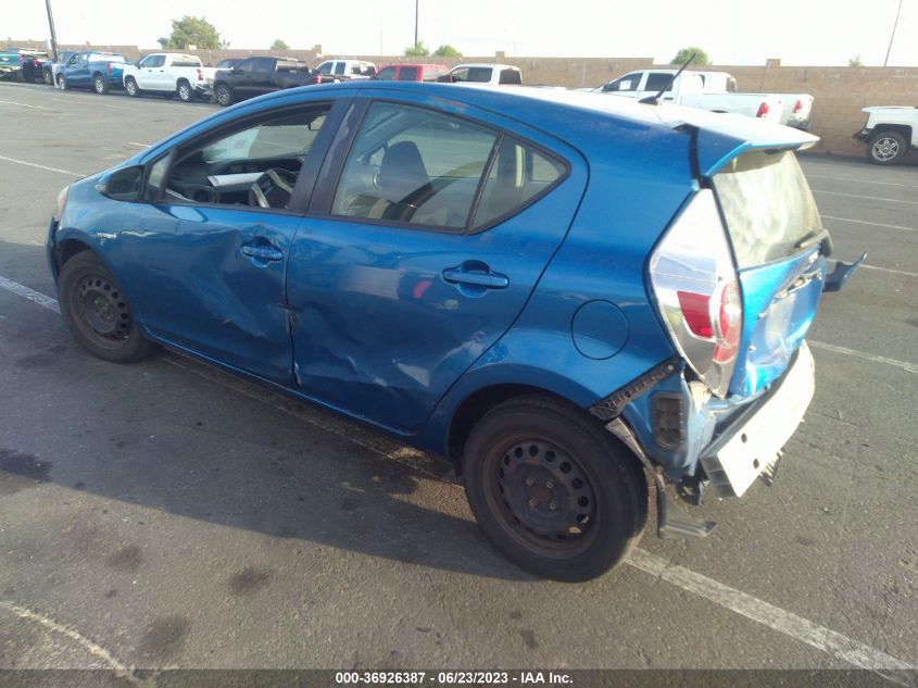 2013 TOYOTA PRIUS C ONE/TWO/THREE/FOUR - JTDKDTB3XD1550943