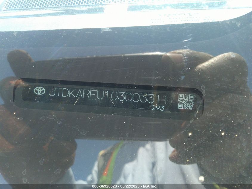2016 TOYOTA PRIUS FOUR - JTDKARFU1G3003311