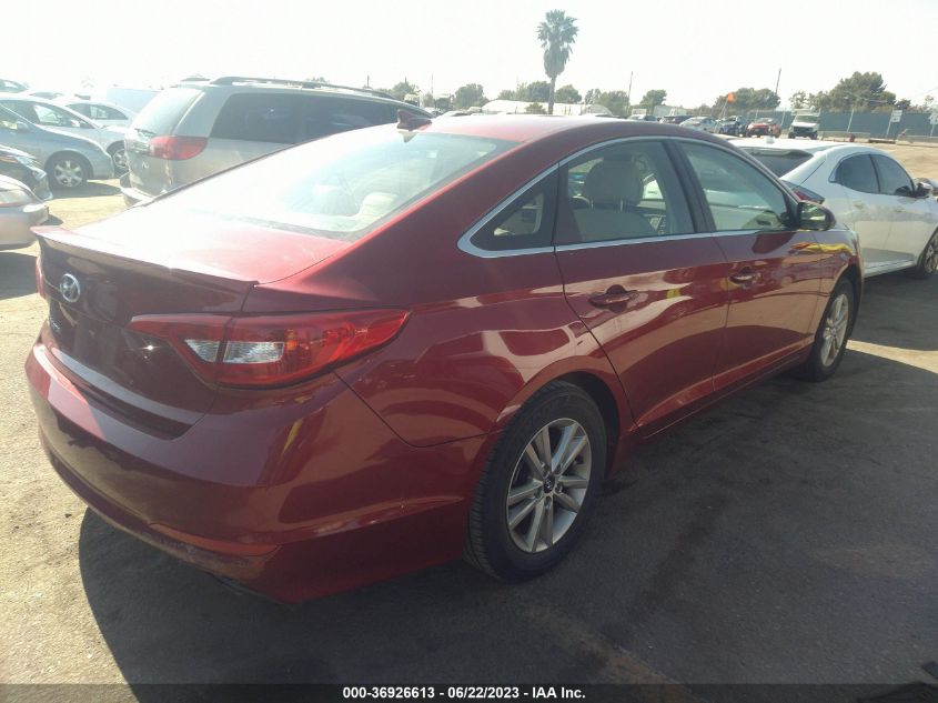 2015 HYUNDAI SONATA 2.4L SE - 5NPE24AF9FH087127