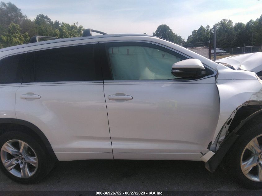2016 TOYOTA HIGHLANDER LIMITED - 5TDYKRFH0GS140815