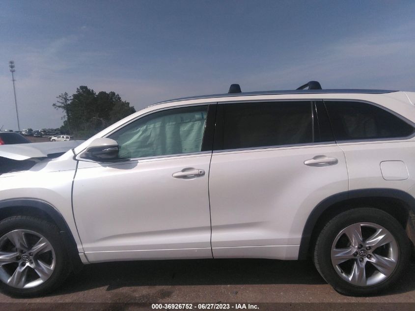 2016 TOYOTA HIGHLANDER LIMITED - 5TDYKRFH0GS140815