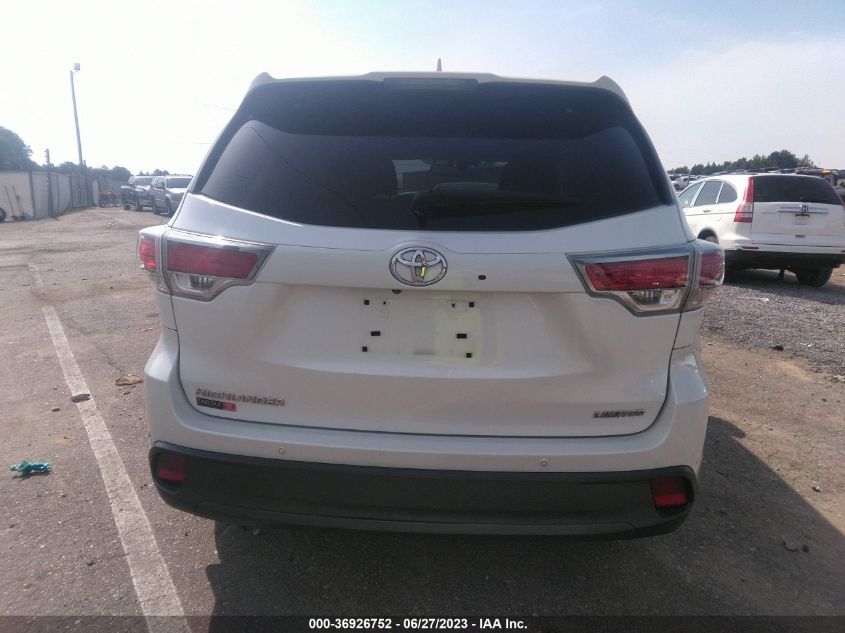 2016 TOYOTA HIGHLANDER LIMITED - 5TDYKRFH0GS140815