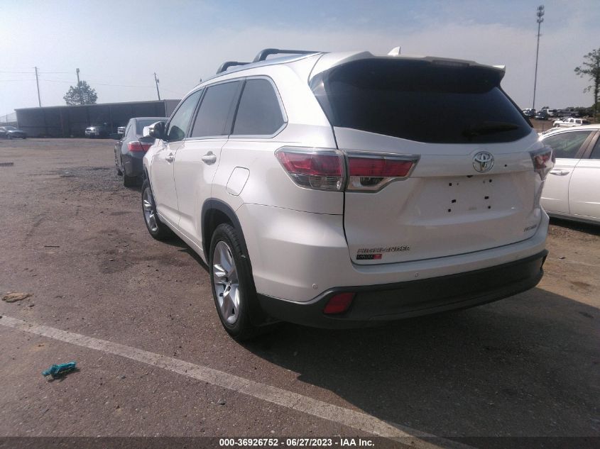 2016 TOYOTA HIGHLANDER LIMITED - 5TDYKRFH0GS140815