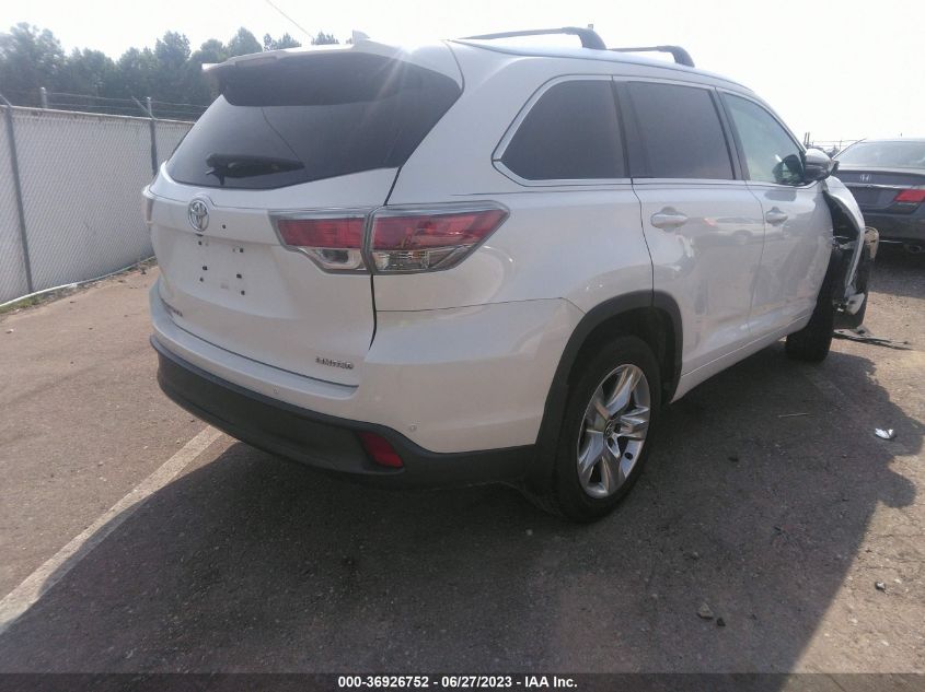 2016 TOYOTA HIGHLANDER LIMITED - 5TDYKRFH0GS140815