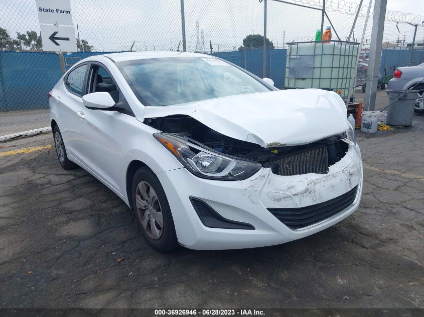 2016 HYUNDAI ELANTRA SE - 5NPDH4AE8GH739576