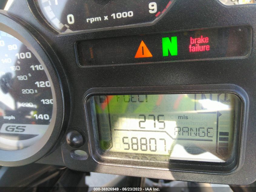 2007 BMW R1200 GS ADVENTURE WB10397037ZP61125