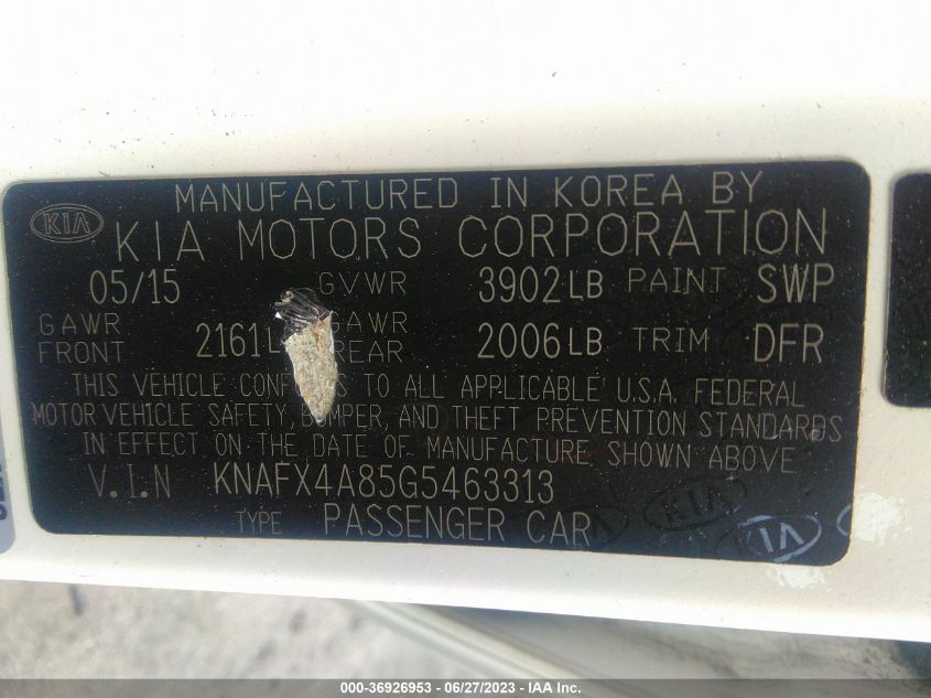 2016 KIA FORTE EX - KNAFX4A85G5463313