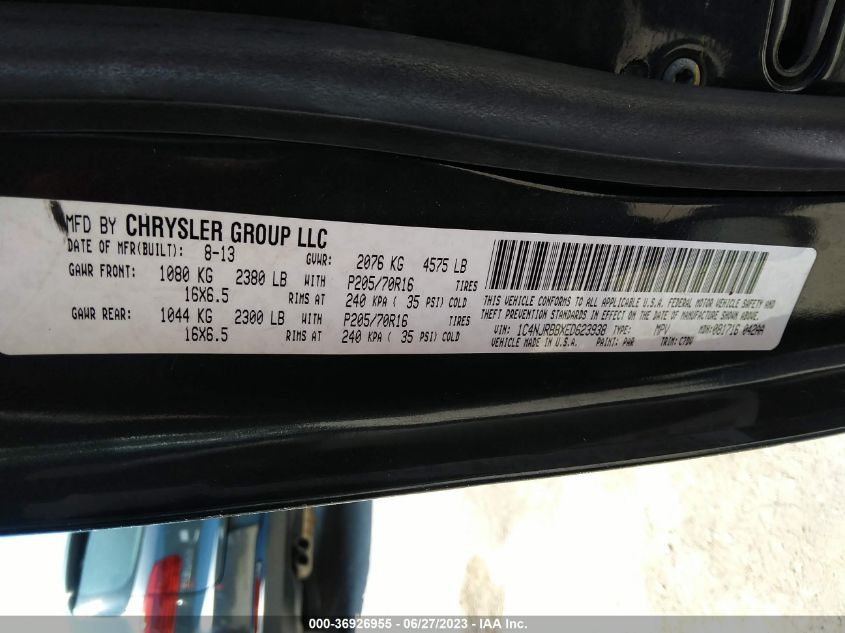2014 JEEP PATRIOT SPORT - 1C4NJRBBXED623938