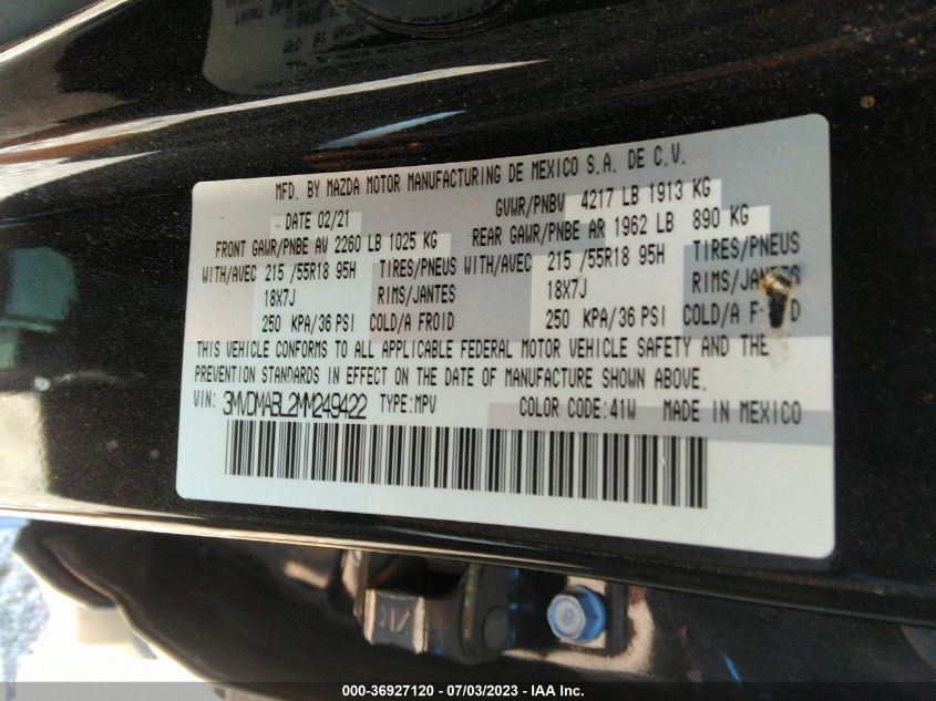 2021 MAZDA CX-30 SELECT - 3MVDMABL2MM249422
