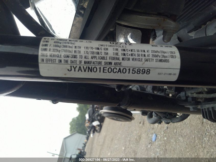 2012 YAMAHA XVS950 A/CT - JYAVN01E0CA015898