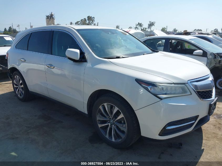 2016 ACURA MDX W/TECH/W/TECH - 5FRYD4H46GB034668