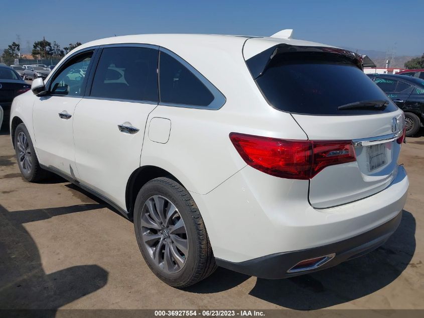 2016 ACURA MDX W/TECH/W/TECH - 5FRYD4H46GB034668