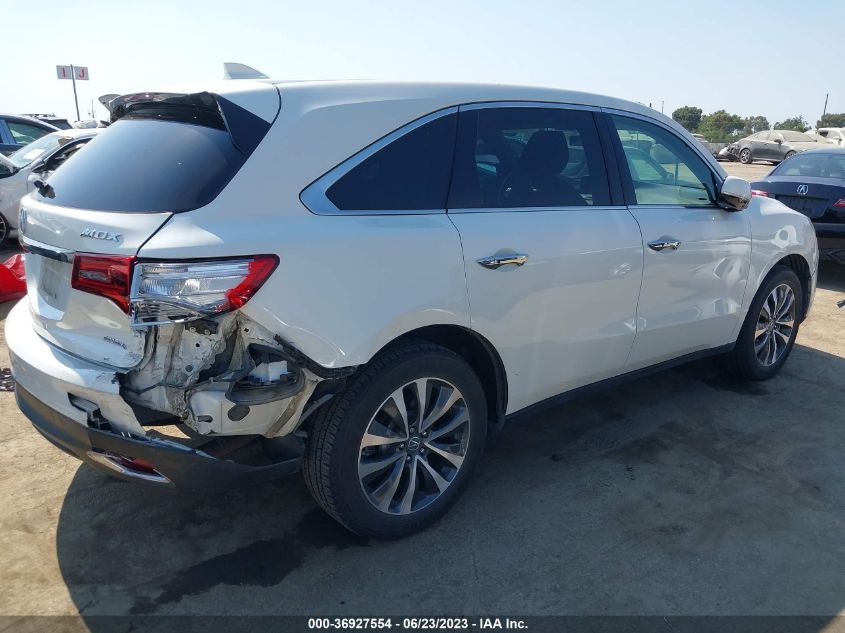 2016 ACURA MDX W/TECH/W/TECH - 5FRYD4H46GB034668