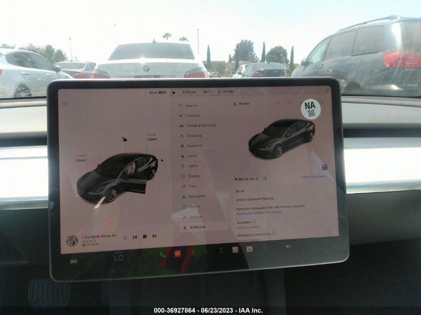 2023 TESLA MODEL 3 - 5YJ3E1EA6PF580369