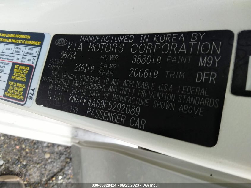 2015 KIA FORTE LX - KNAFK4A69F5292089