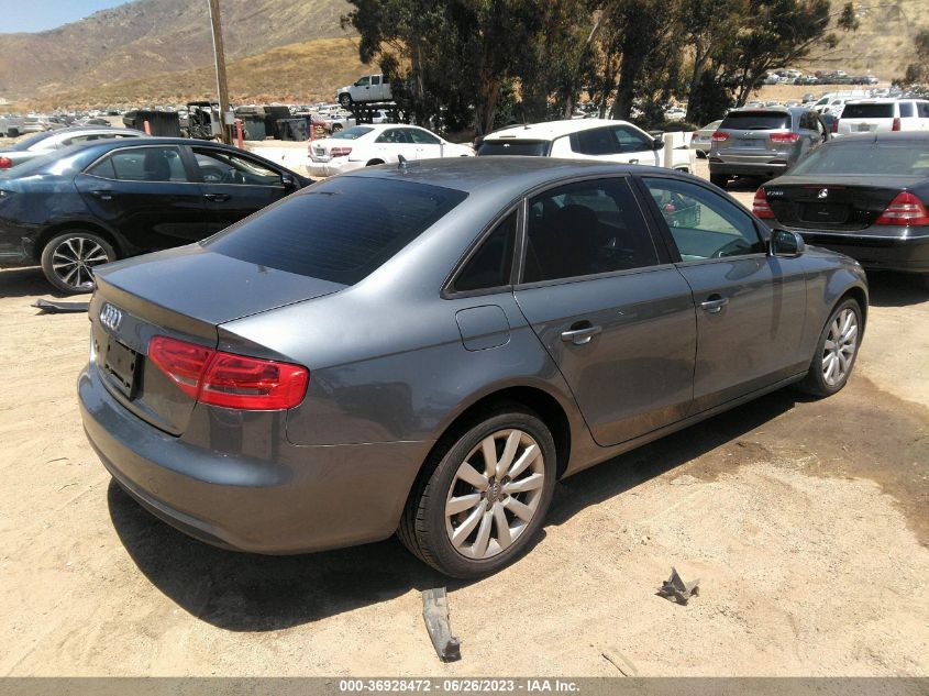 2014 AUDI A4 PREMIUM - WAUAFAFL6EN021663
