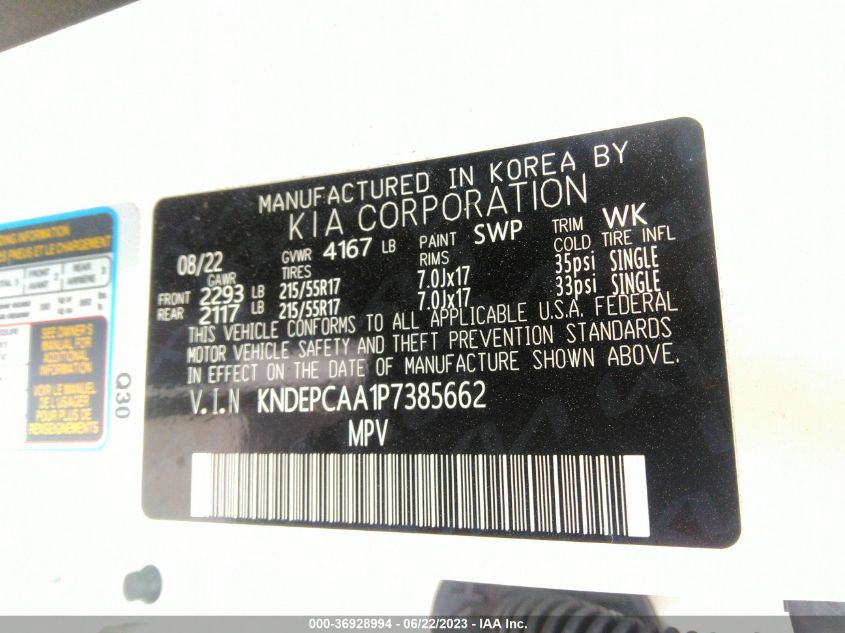2023 KIA SELTOS LX - KNDEPCAA1P7385662